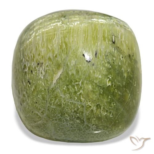 Opale vert naturelle coupe coussin, 19,28 ct, opaque