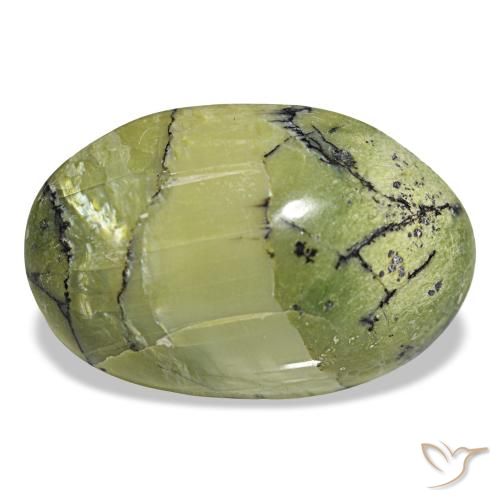 Opale vert naturelle coupe ovale, 10,18 ct, opaque