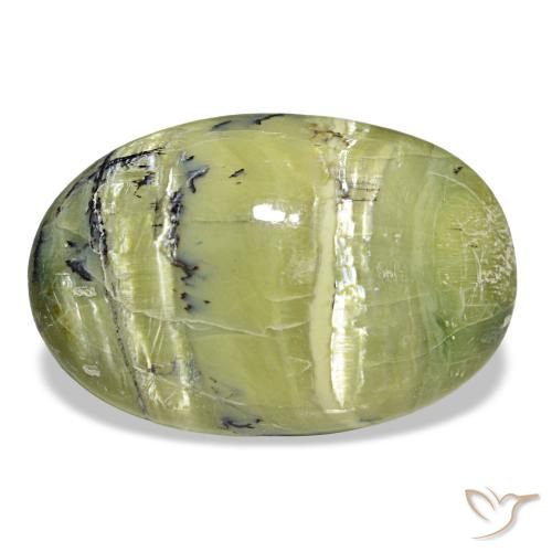 Opale vert naturelle coupe ovale, 7,08 ct, opaque