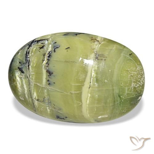 Opale vert naturelle coupe ovale, 7,08 ct, opaque