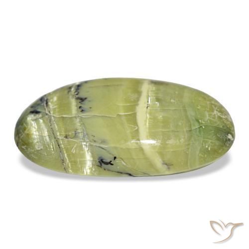 Opale vert naturelle coupe ovale, 7,08 ct, opaque