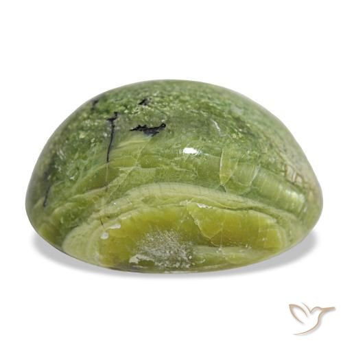 Opale vert naturelle coupe ovale, 12,06 ct, opaque