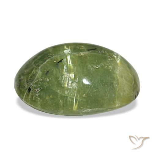 Opale vert naturelle coupe ovale, 3,42 ct, opaque