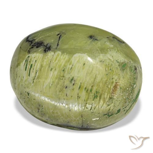 Opale vert naturelle coupe ovale, 8,06 ct, opaque