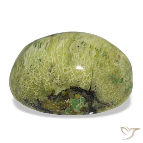 Opale vert naturelle coupe ovale, 8,06 ct, opaque