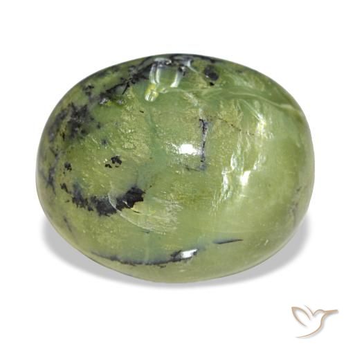 Opale vert naturelle coupe ovale, 6,32 ct, opaque