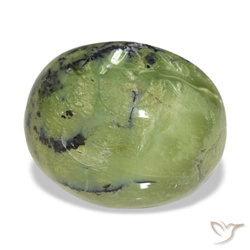 Opale vert naturelle coupe ovale, 6,32 ct, opaque