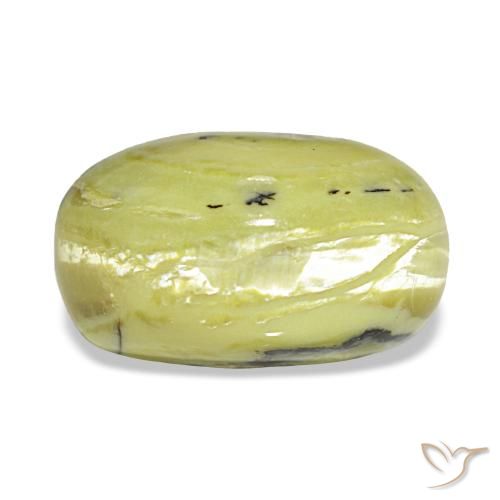 Opale vert naturelle coupe ovale, 3,73 ct, opaque