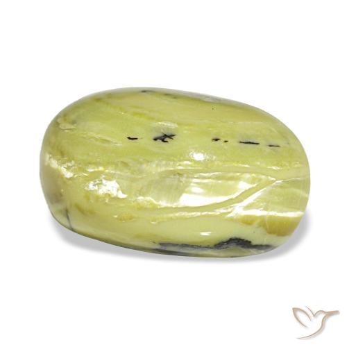 Opale vert naturelle coupe ovale, 3,73 ct, opaque