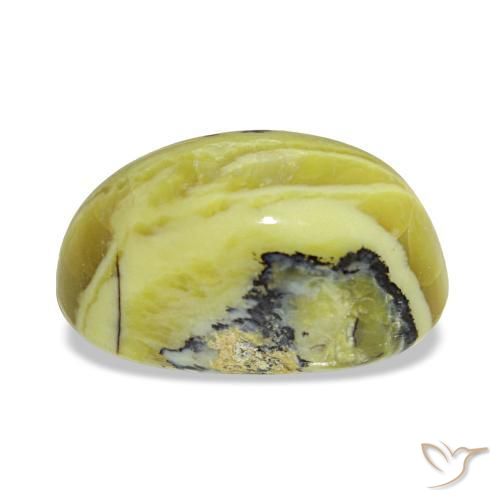 Opale vert naturelle coupe ovale, 3,73 ct, opaque