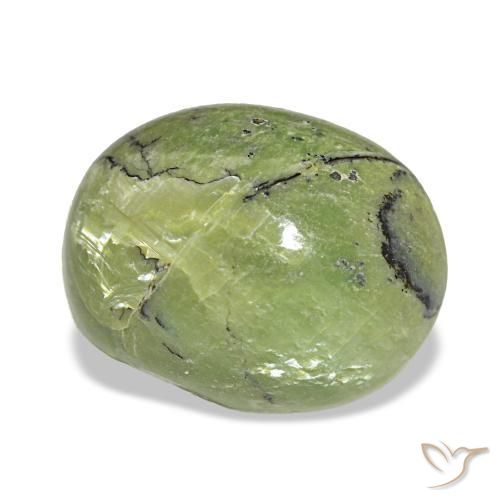 Opale vert naturelle coupe ovale, 5,40 ct, opaque