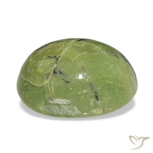 Opale vert naturelle coupe ovale, 5,40 ct, opaque