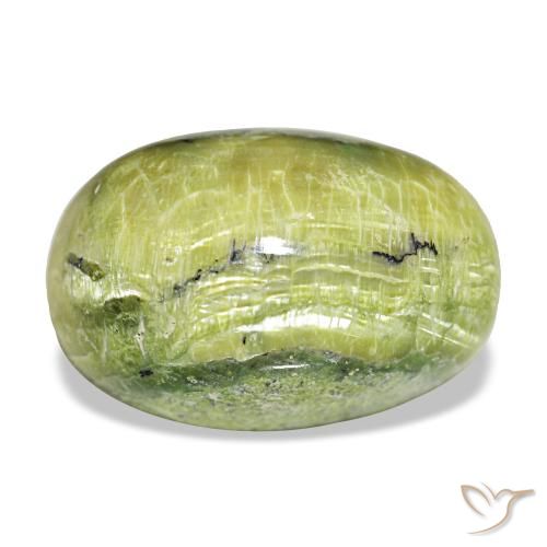 Opale vert naturelle coupe ovale, 12,02 ct, opaque