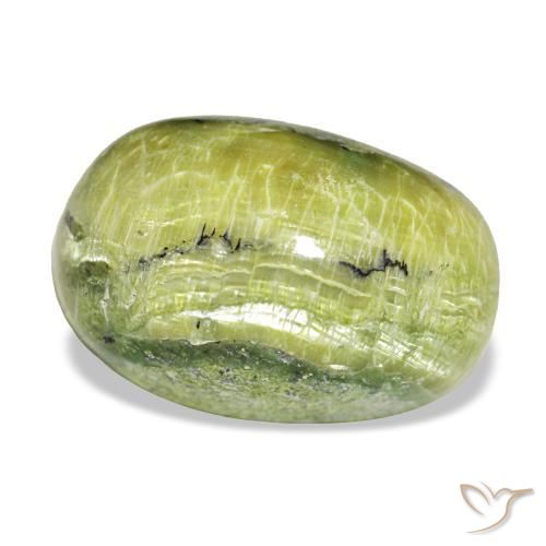 Opale vert naturelle coupe ovale, 12,02 ct, opaque