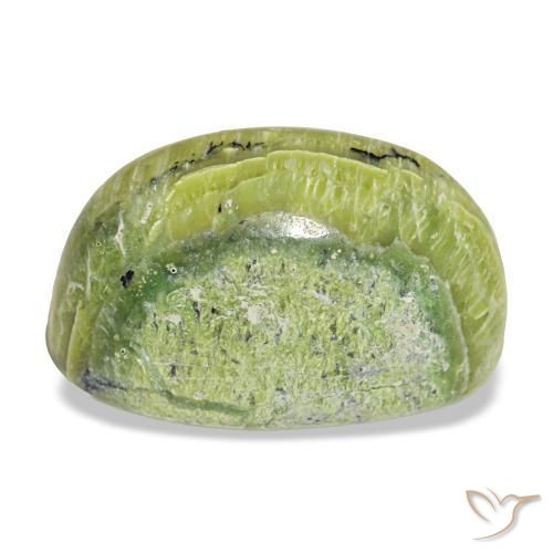 Opale vert naturelle coupe ovale, 12,02 ct, opaque