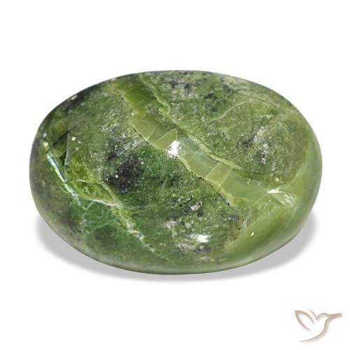 Opale vert naturelle coupe ovale, 9,74 ct, opaque
