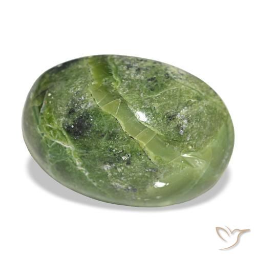 Opale vert naturelle coupe ovale, 9,74 ct, opaque