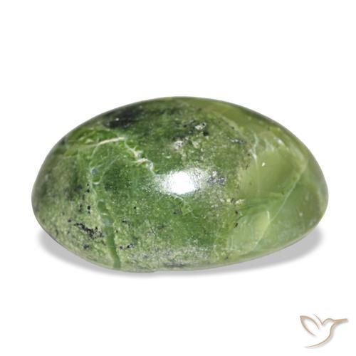 Opale vert naturelle coupe ovale, 9,74 ct, opaque