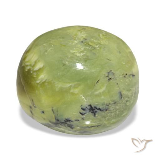 Opale vert naturelle coupe ovale, 8,01 ct, opaque