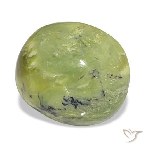 Opale vert naturelle coupe ovale, 8,01 ct, opaque