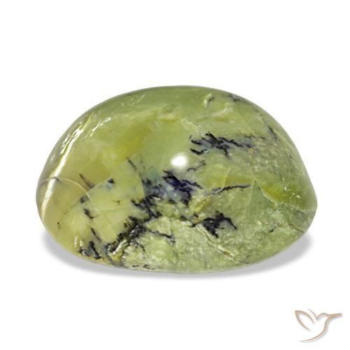 Opale vert naturelle coupe ovale, 8,01 ct, opaque