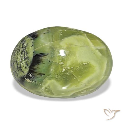 Opale vert naturelle coupe ovale, 8,39 ct, opaque