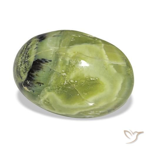 Opale vert naturelle coupe ovale, 8,39 ct, opaque