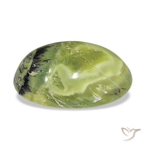 Opale vert naturelle coupe ovale, 8,39 ct, opaque
