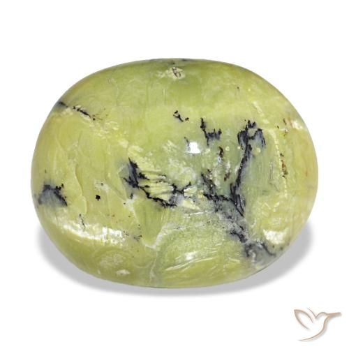 Opale vert naturelle coupe ovale, 8,96 ct, opaque