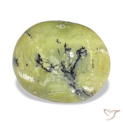 Opale vert naturelle coupe ovale, 8,96 ct, opaque