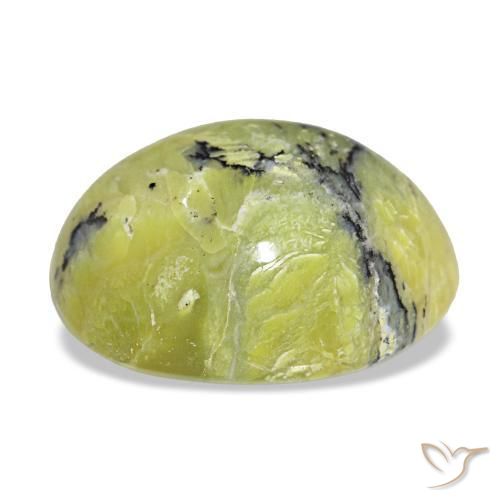 Opale vert naturelle coupe ovale, 8,96 ct, opaque