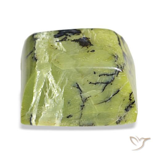 Opale vert naturelle baguette, 21,06 ct, opaque