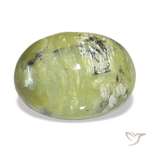 Opale vert naturelle coupe ovale, 6,67 ct, opaque