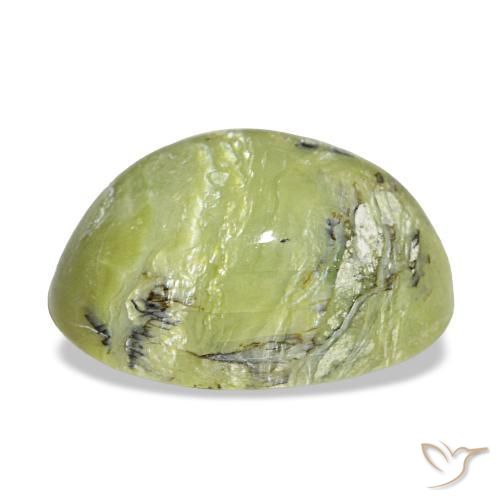 Opale vert naturelle coupe ovale, 6,67 ct, opaque
