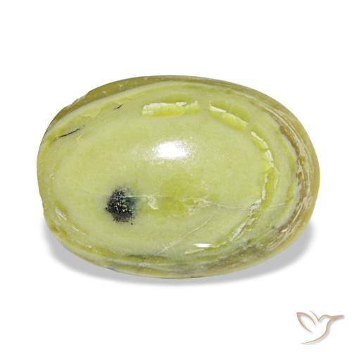 Opale vert naturelle coupe ovale, 3,02 ct, opaque