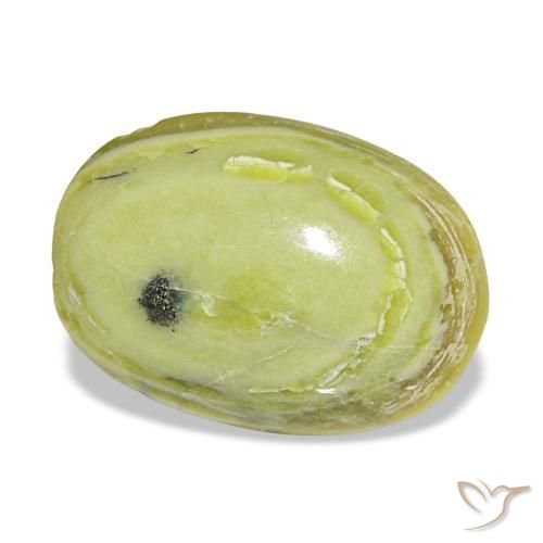 Opale vert naturelle coupe ovale, 3,02 ct, opaque