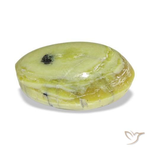 Opale vert naturelle coupe ovale, 3,02 ct, opaque