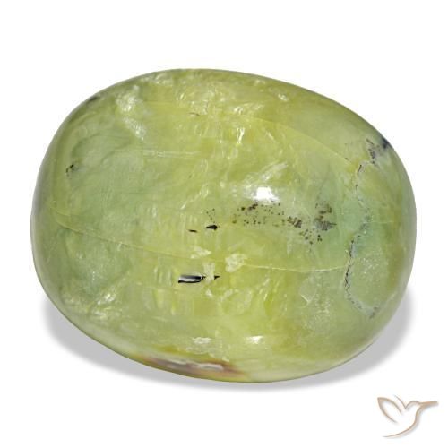 Opale vert naturelle coupe ovale, 21,69 ct, opaque