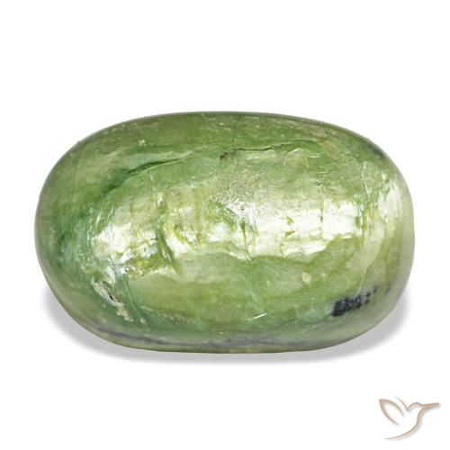 Opale vert naturelle coupe ovale, 11,06 ct, opaque