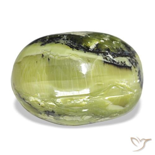 Opale vert naturelle coupe ovale, 17,06 ct, opaque
