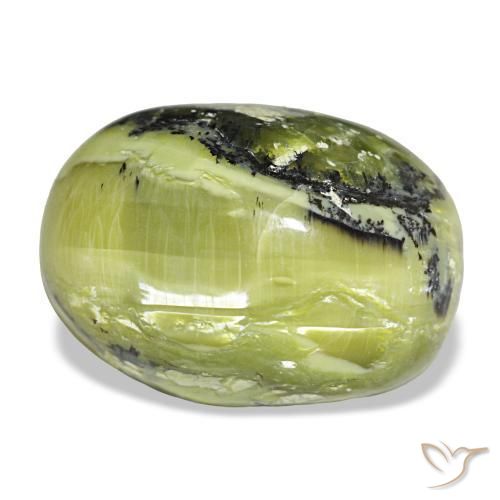Opale vert naturelle coupe ovale, 17,06 ct, opaque