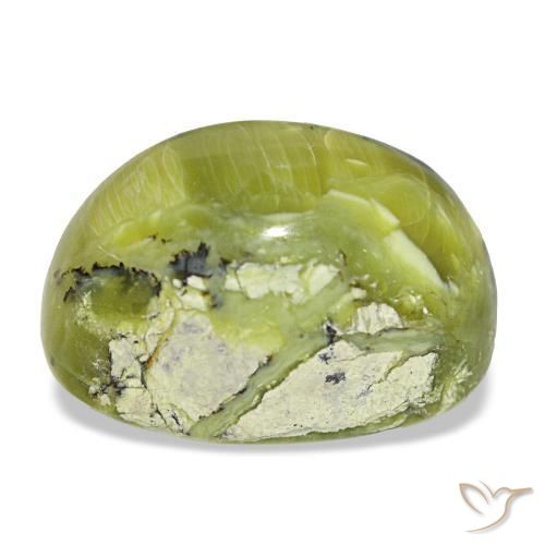Opale vert naturelle coupe ovale, 17,06 ct, opaque