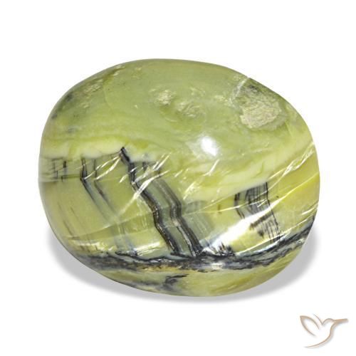 Opale vert naturelle coupe ovale, 6,94 ct, opaque