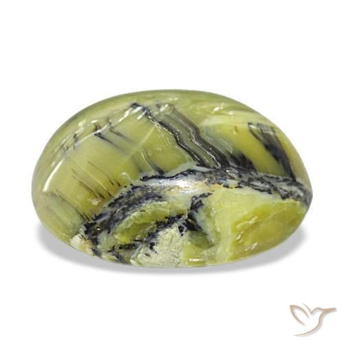 Opale vert naturelle coupe ovale, 6,94 ct, opaque