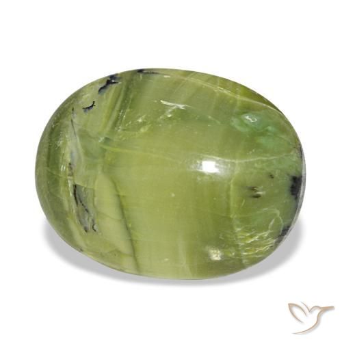 Opale vert naturelle coupe ovale, 7,07 ct, opaque