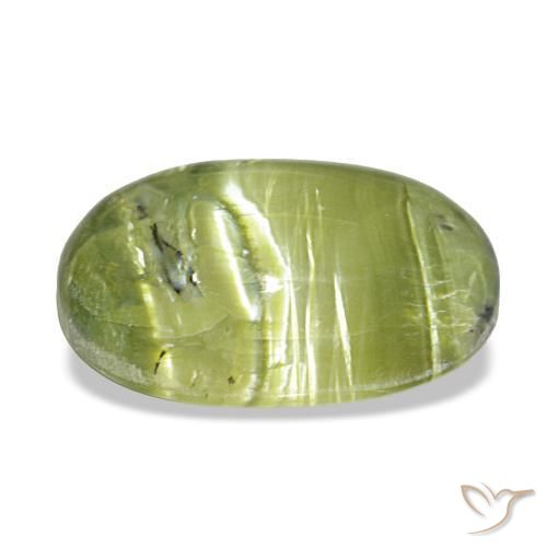 Opale vert naturelle coupe ovale, 7,07 ct, opaque