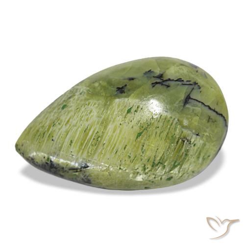 Opale vert naturelle en forme de poire, 6,21 ct, opaque