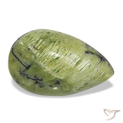 Opale vert naturelle en forme de poire, 6,21 ct, opaque