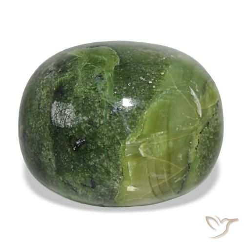 Opale vert naturelle coupe coussin, 22,98 ct, opaque