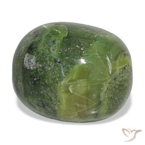 Opale vert naturelle coupe coussin, 22,98 ct, opaque